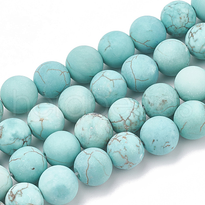 Natural Magnesite Beads Strands G-T106-187-1-1