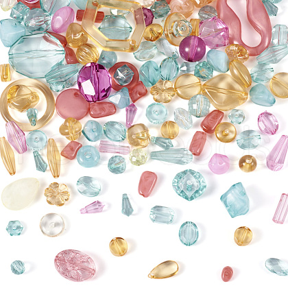 100G Transparent Acrylic Beads MACR-TA0001-54-1
