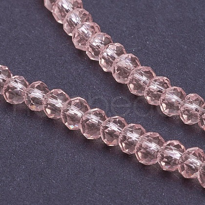 Transparent Glass Beads Strands X-GLAA-R135-2mm-12-1