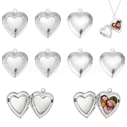 Unicraftale 20Pcs 316 Stainless Steel Locket Pendants STAS-UN0055-96-1