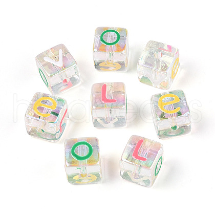Transparent Acrylic Beads TACR-T028-56-1