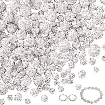 ARRICRAFT 5 Styles Rhinsestone Clay Pave Beads RB-AR0003-20-1