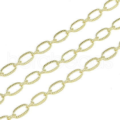 Rack Plating Brass Link Chains AJEW-Q150-06G-03-1
