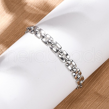 304 Stainless Steel Panther Chain Bracelets for Women BJEW-R027-07P-1
