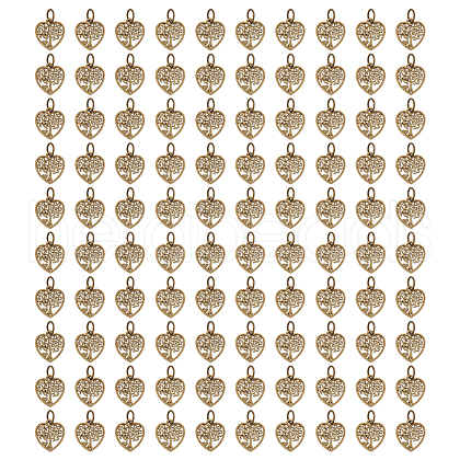 100Pcs Tibetan Style Alloy Pendants PALLOY-GO00037-1