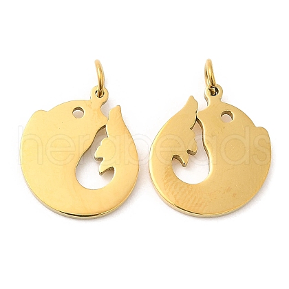 PVD Vacuum Plating 304 Stainless Steel Pendants STAS-Z042-17G-1