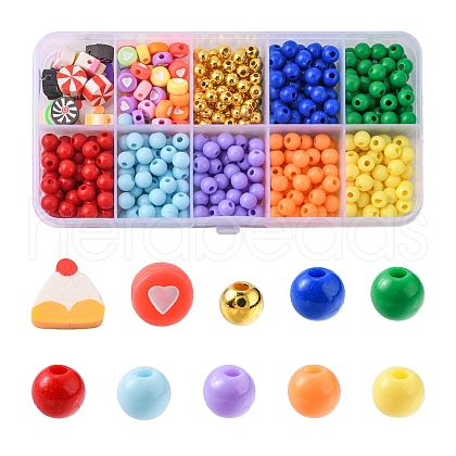 470Pcs Opaque Acrylic Beads MACR-YW0001-94-1