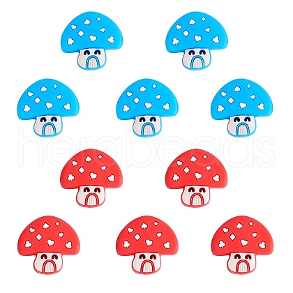 10Pcs 2 Colors Silicone Beads JX772A-1