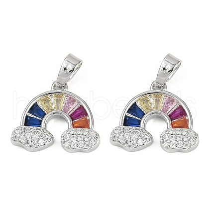Brass Micro Pave Cubic Zirconia Pendants KK-L231-02P-1