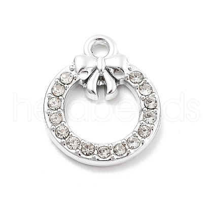 Alloy Rhinestone Pendants FIND-U026-20P-1