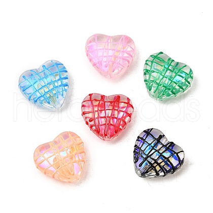 Transparent Glass Enamel Beads GLAA-S388-01-1