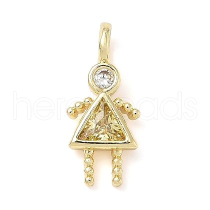 Brass Micro Pave Cubic Zirconia Pendants ZIRC-I356-17G-B07-1