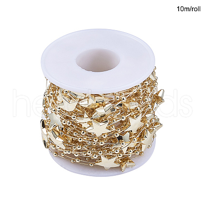 ABS Plastic Imitation Pearl Beaded Trim Garland Strand AJEW-CJ0006-01A-1