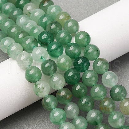 Natural Green Aventurine Round Beads Strands G-S150-8mm-4-1