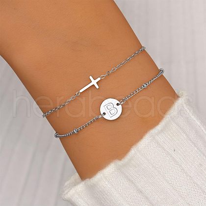 304 Stainless Steel Chain Bracelets FS-WGDF801-28-1