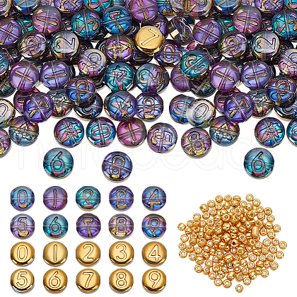   Electroplated Glass Bead GLAA-PH0003-64A-1