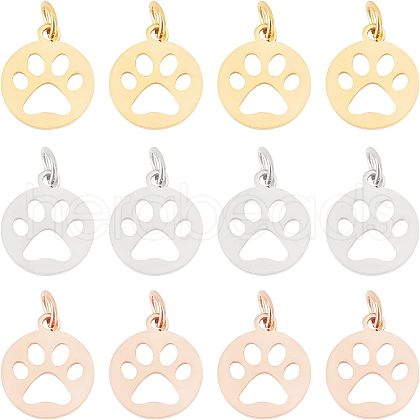 Unicraftale 12Pcs 3 Colors 304 Stainless Steel Charms STAS-UN0022-58-1