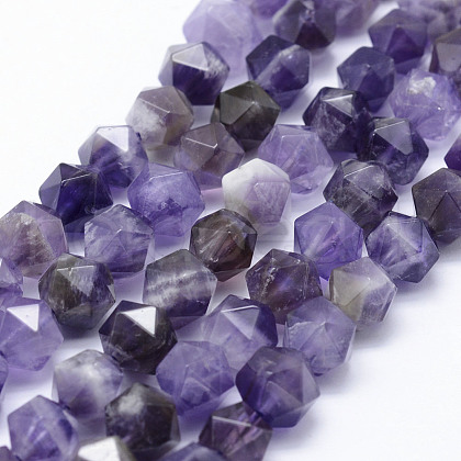 Natural Chevron Amethyst Beads Strands G-F523-41-8mm-1