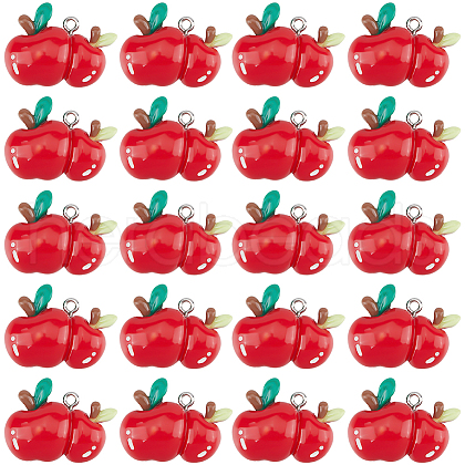 SUNNYCLUE 30Pcs Christmas Theme Plastic Pendants FIND-SC0011-39-1