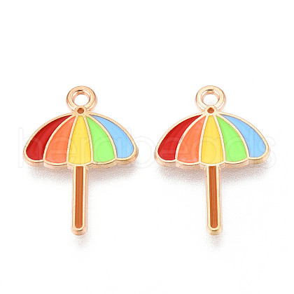 Beach Theme Alloy Enamel Pendants ENAM-T022-33H-1