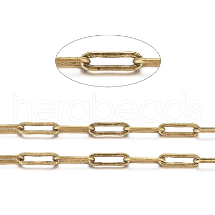 Brass Paperclip Chains X-CHC-S008-001C-AB-1