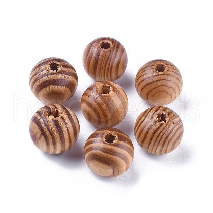 Round Natural Wood Beads WOOD-Q009-18mm-LF-1