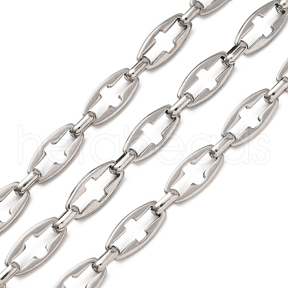 304 Stainless Steel Hollow Cross Link Chains CHS-S012-23P-1