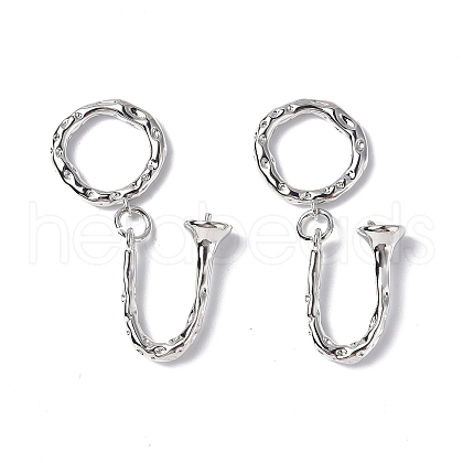 Brass S Hook Clasps KK-P223-23P-1