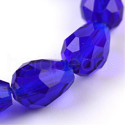 Transparent Glass Bead Strands GLAA-R024-6x8mm-01-1