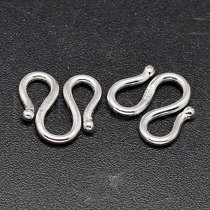 925 Sterling Silver S-Hook Clasps STER-F014-04A-1