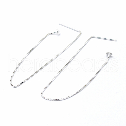925 Sterling Silver Ear Stud Findings STER-I014-05S-1