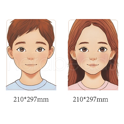 Plastic Makeup Painting Practice Board MRMJ-WH0101-001-1