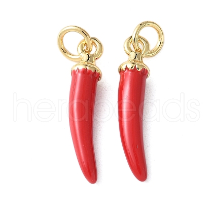 Brass Enamel Pendants KK-A252-13D-G-1
