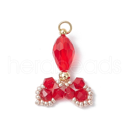 Transparent Glass Pendants PALLOY-MZ00725-03-1