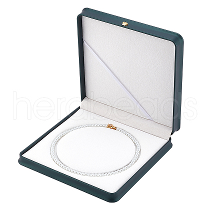 PU Leather Necklace Storage Gift Box AJEW-WH0502-52-1