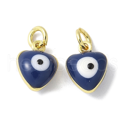 Brass Enamel Charms KK-S518-03F-G-1