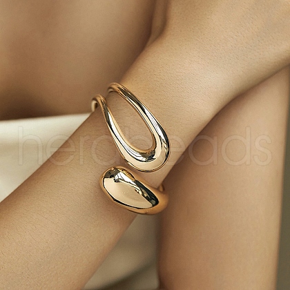 Alloy Hinged Bangles for Womrn BJEW-D312-01G-1
