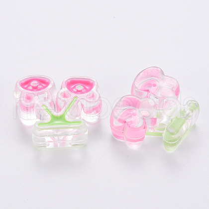 Transparent Acrylic Beads X-MACR-S374-04A-01-1