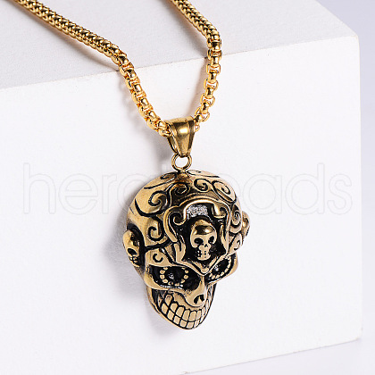 Punk Style 316L Surgical Stainless Steel Pendant Necklace for Men FS-WG50E14-02-1