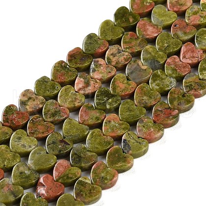 Natural Unakite Beads Strands G-M403-A23-02-1