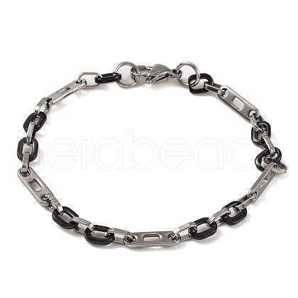 201 Stainless Steel Cable Chain Bracelets BJEW-B078-63EBP-1