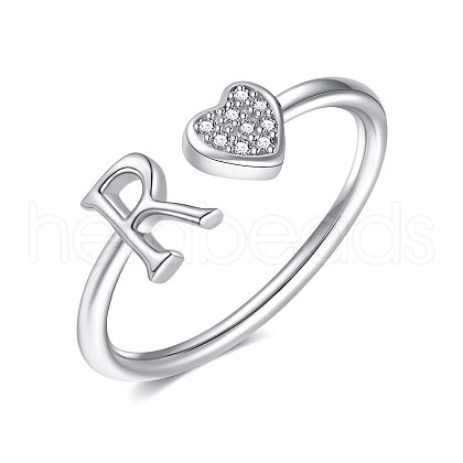 Adjustable Brass Rhinestone Cuff Rings for Women FS-WGEAD33-18-1