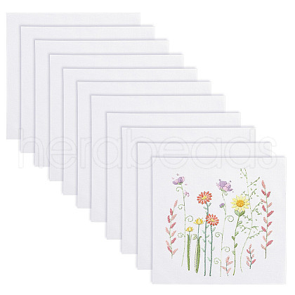 BENECREAT Ramie Cotton Embroidery Cloth DIY-BC0005-98-1