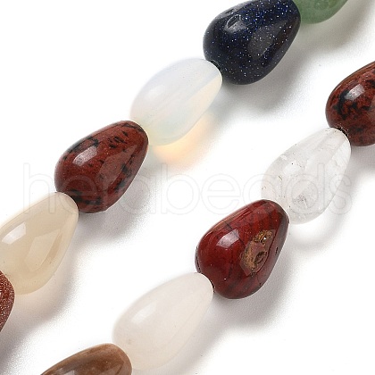 Natural & Synthetic Mixed Gemstone Beads Strands G-B106-A30-02-1