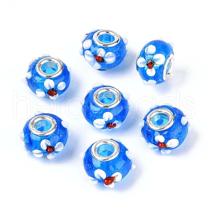 Handmade Lampwork European Beads X-LAMP-Q029-03E-1