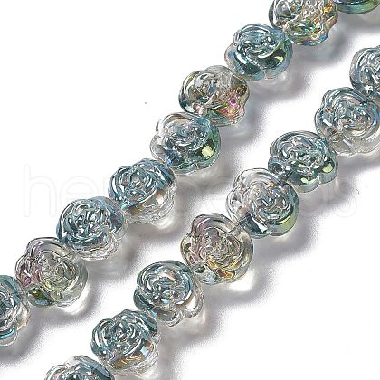 Electroplate Glass Beads Strands EGLA-L040-HP01-1