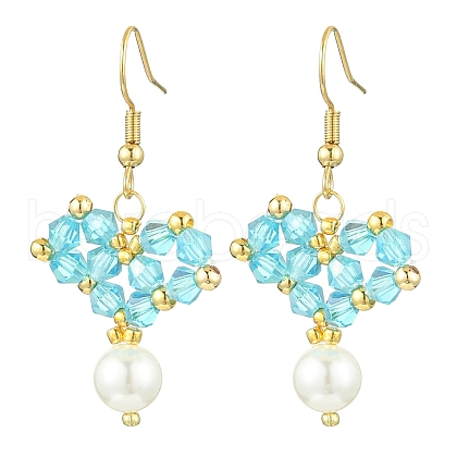 Glass Dangle Earrings EJEW-MZ00320-03-1