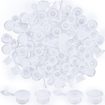 Gorgecraft 50Pcs Plastic Bottle Stoppers with Holes AJEW-GF0008-14-1
