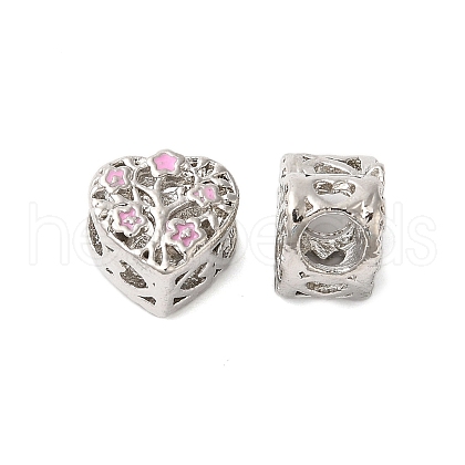 Rack Plating Alloy Enamel European Beads PALLOY-S189-50P-1