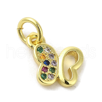 Real 18K Gold Plated Brass Pave Cubic Zirconia Pendants KK-M283-10A-02-1